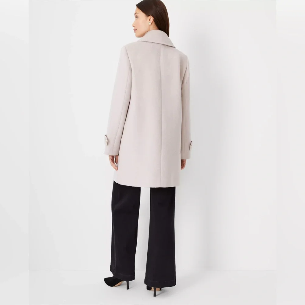Wool Blend Notched Collar Peacoat - Picture 2 of 4